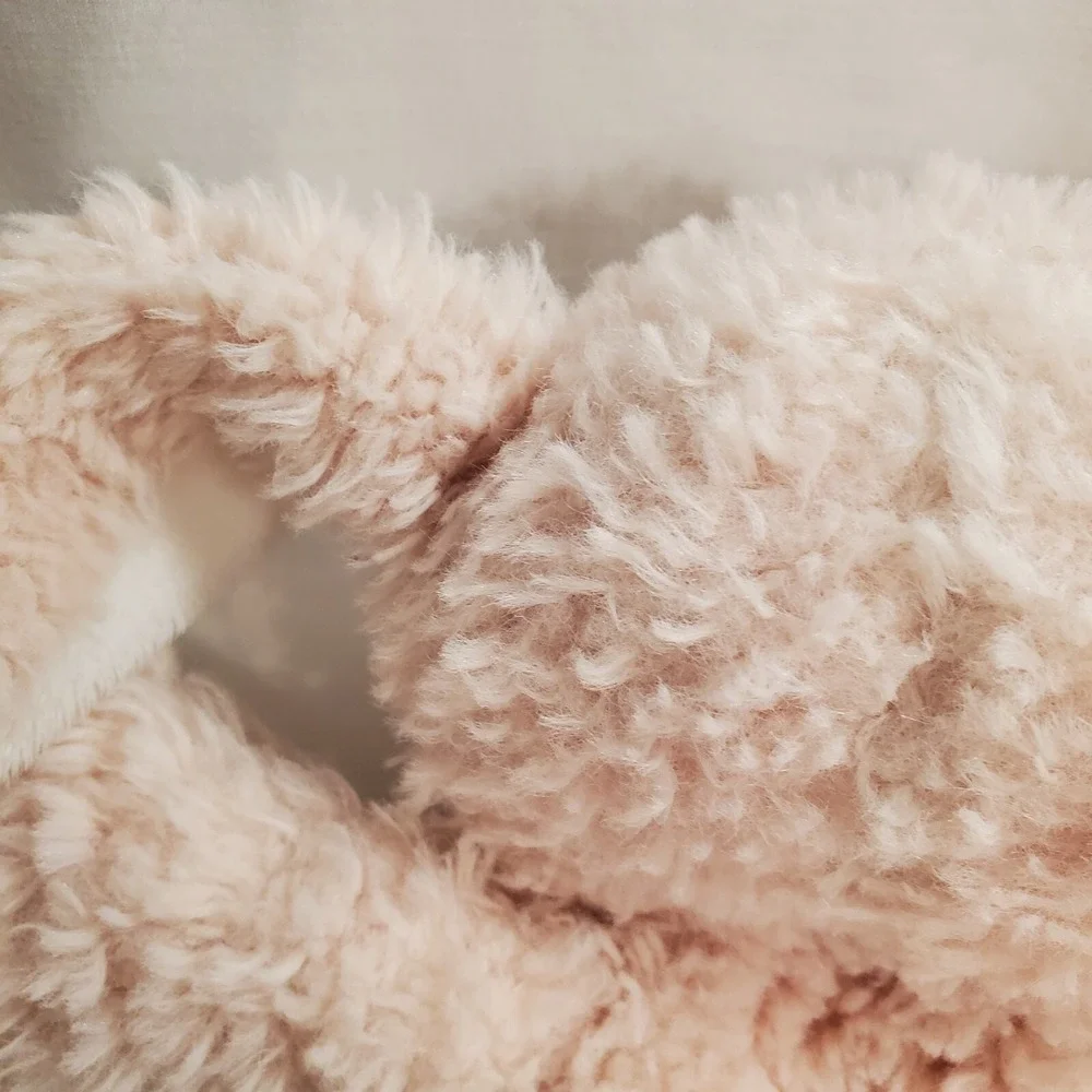 Demdaco Nat & Jules Plush Bunny‎ Rabbit Lovey Pink White Security Blanket